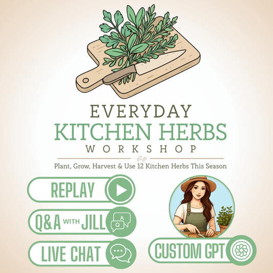 Everyday Kitchen Herbs Workshop - Live Event + Herb Growing CustomGPT