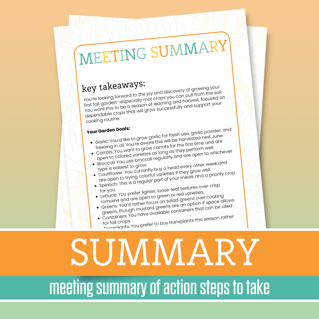 Done for You - Custom Garden Plan